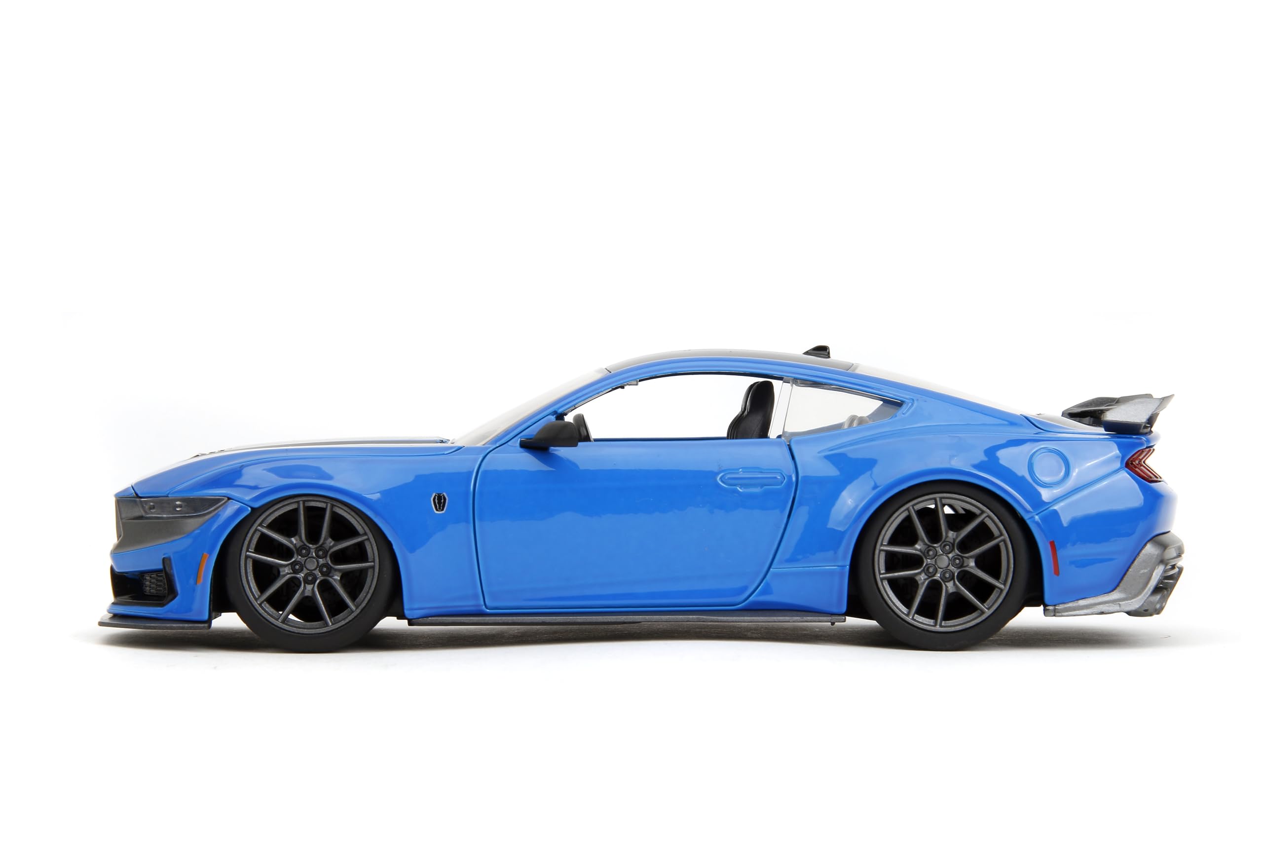 Jada 35276 2024 Dark Horse Blue Metallic mit schwarzen und grauen Streifen, Bigtime Muscle Series 1/24 Druckguss-Modellauto