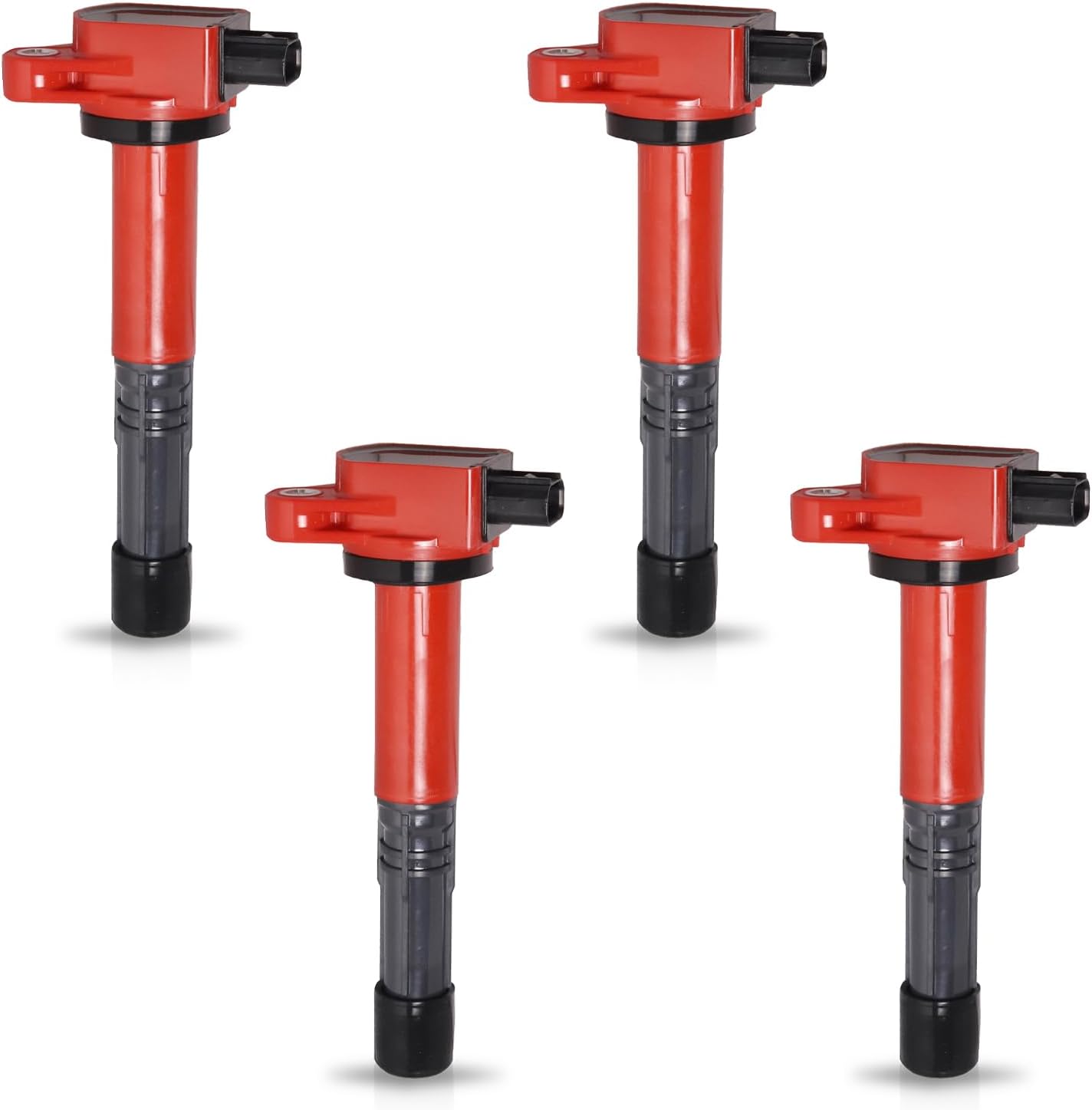 Ignition Coil Pack of 4 Red Ignition Coil 2.4L Compatible With Honda Accord CRV CR-V Civic SI Crosstour Acura ILX 2008 2009 2010 2011 2012 2013 2014 2015 2.4 Coils for UF602 5C1719 E1102 30520R40007