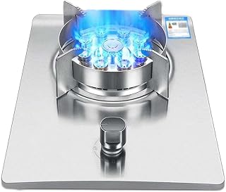 Single Burner Gas Cooker, 7KW Portable Stainless Steel Gas Stove, Tabletop and Flush-mounted Stoves, Adjustable Flame Size Kitchen Stove Cooker, 16.9-inch Burner for Home Camping, Easy To Clean(LPG)