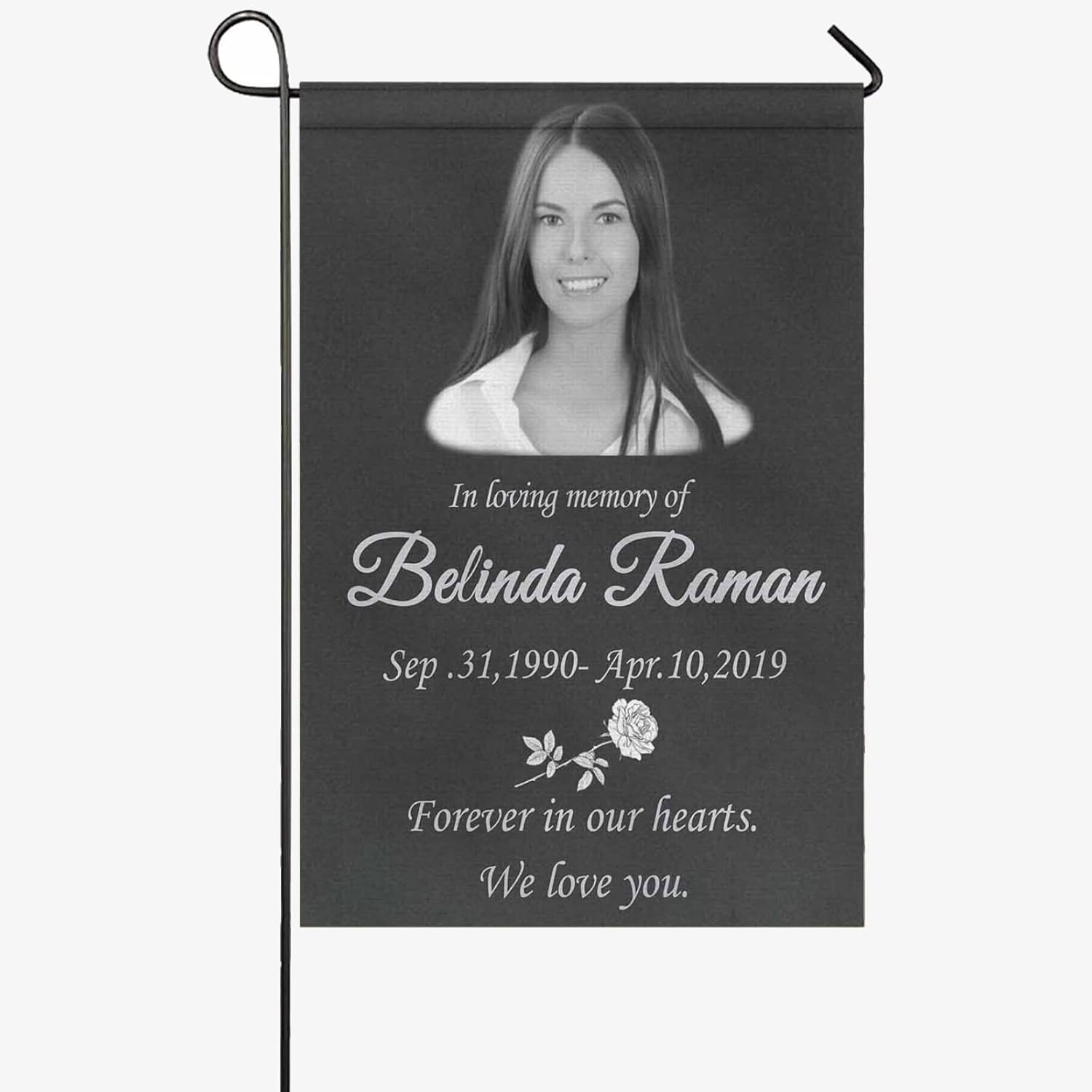 Custom Cardinal Memorial Flag-Personalized Garden Flag in Loving Memory with Photo Name Date, Customizable Collage Memory Garden Flags for Outdoor Yard Farmhouse Porch Patio Decorations 36 x 60 inches