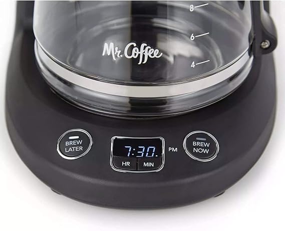 Mr. Coffee 12-Cup Programmable Coffeemaker, Brew Now or Later