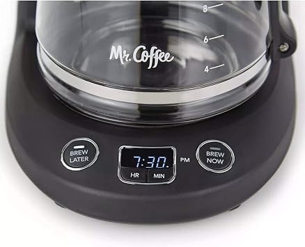 Mr. Coffee 12-Cup Programmable Coffeemaker, Brew Now or Later