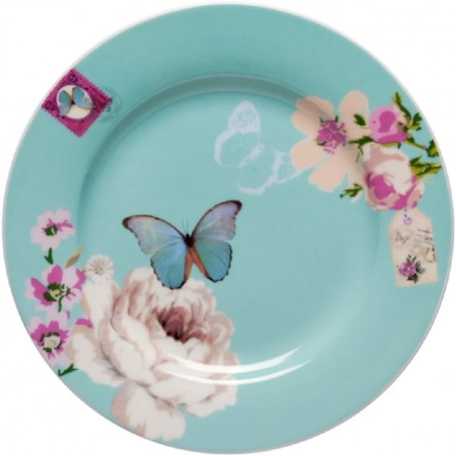Accessorize Home with Love 19 cm Cake Plate, Pink/ Blue