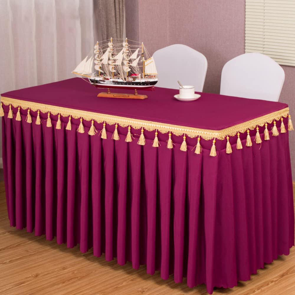 Nappe de table de réunion ajustée 120x40x75cm pour masquer et sublimer vos meubles