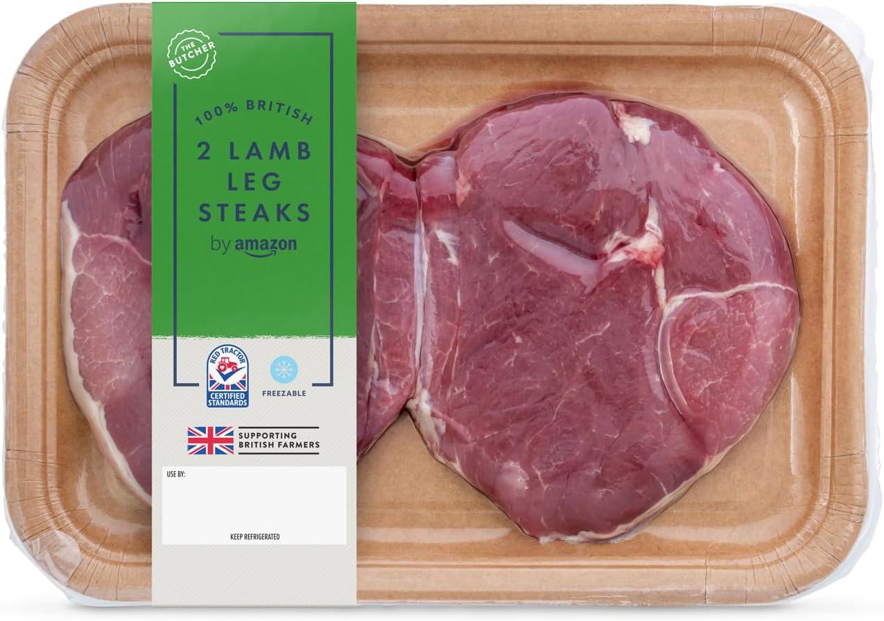 by Amazon 2 British Lamb Leg Steaks, 300g
