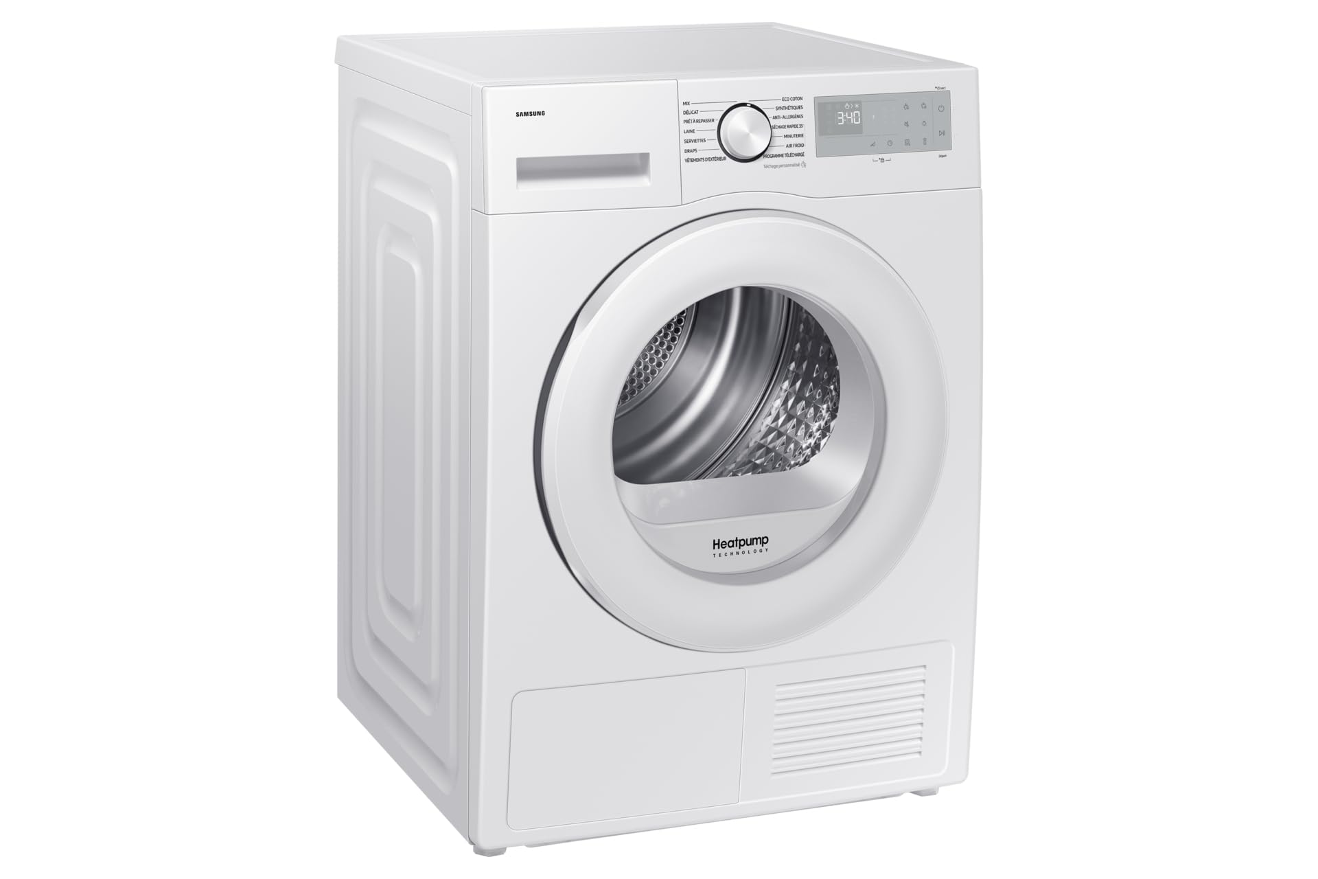 SAMSUNG DV90DG52A0THEF Wäschetrockner Wärmepumpe / Optimal Dry / 9 kg - Klasse C Weiß