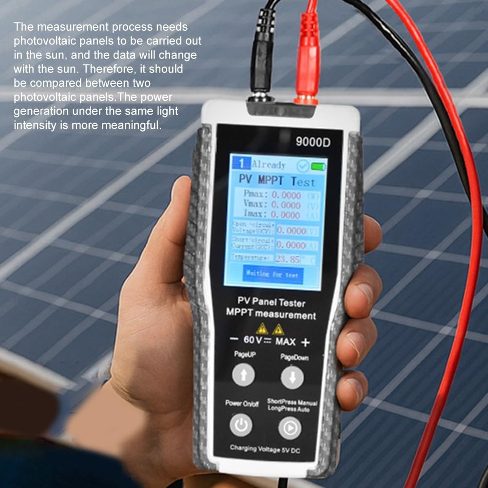Testeur Panneau 800W MPPT pour précis Écran 2.8" Testeur Panneau