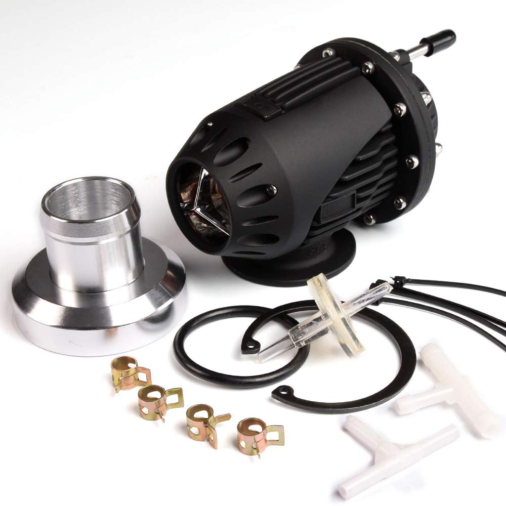 New Universal BOV SQV 4 SSQV IV Car Turbo Pull Type Blow Off Valves JDM W/ 2.5'' Adapter Flange Black
