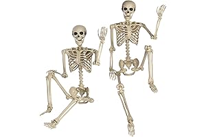 DECORLIFE Real Size Skeleton for Halloween Decoration