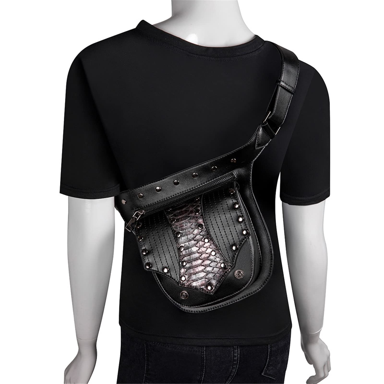 Marsupio Punk Borsa a tracolla da donna Steampunk a tattica Marsupio per Escursioni in Bicicletta