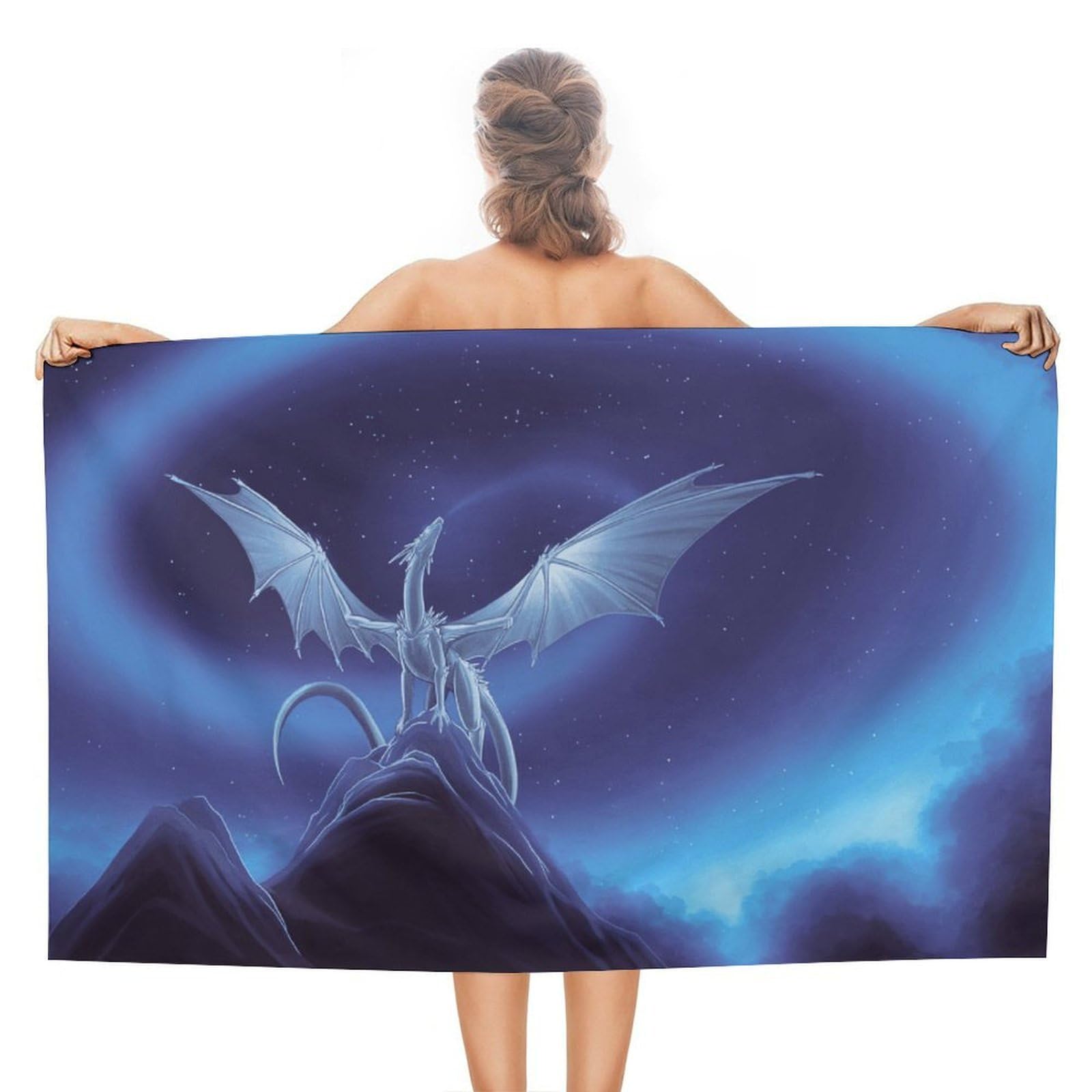 CGSBNGHA Flying Dragon Beach Towels Soft Bathroom Bath Pool Swim Towels for Women Men