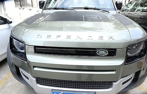 Barra de ajuste de rejilla delantera de coche ABS para Land Rover Defender 2020-2021 Accesorios de coche (negro brillante)