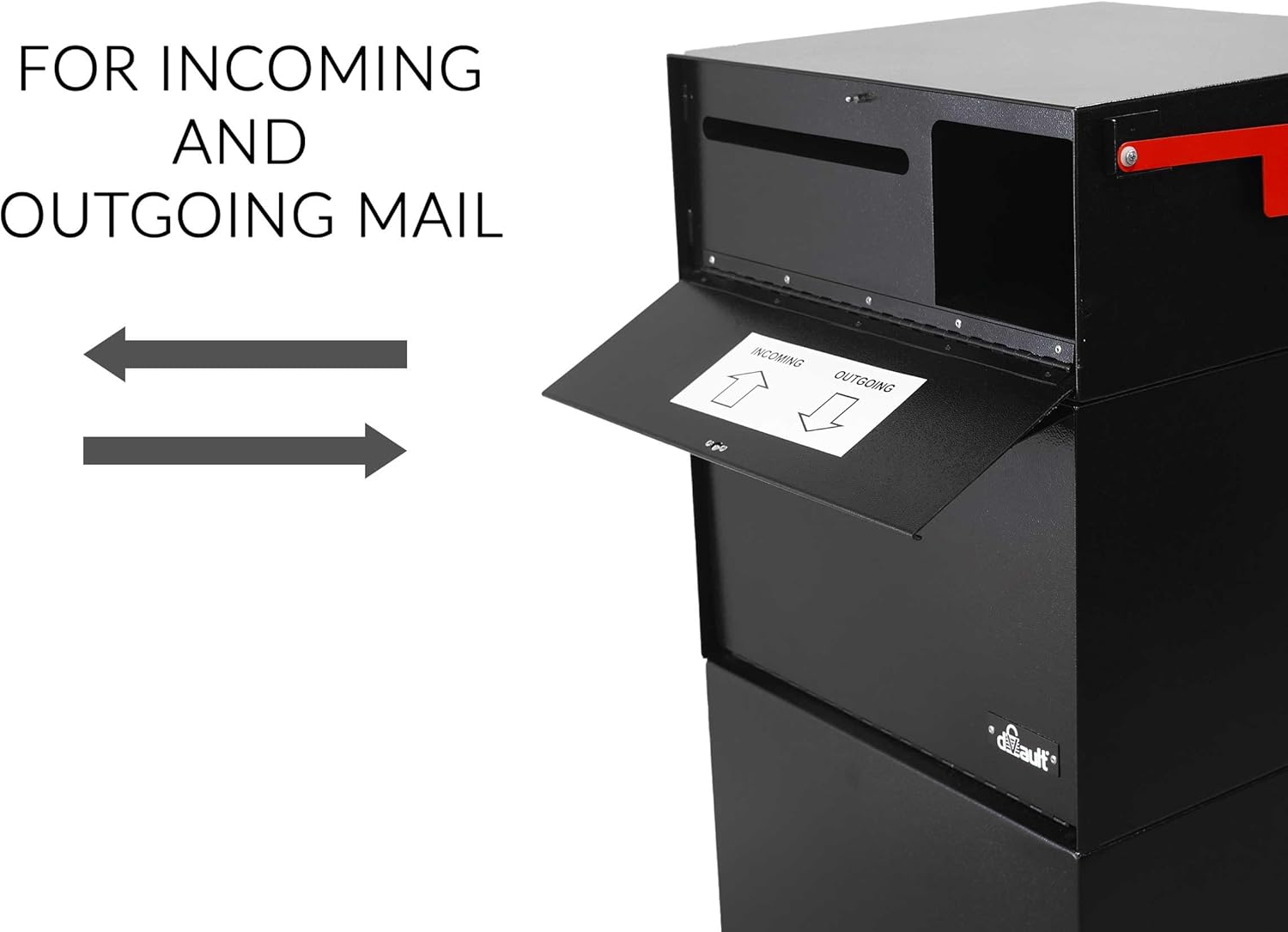 dVault® Full Service Vault DVCS0015 Secure Curbside Mailbox/Package Drop with Locking Letterbox (Black) - Image 5