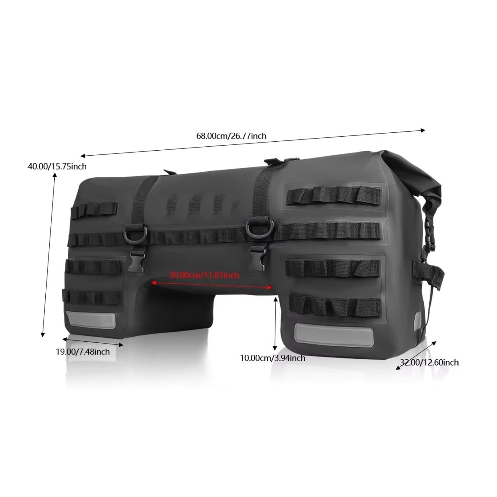Borsa Bagagli Borsa Sedile Posteriore Moto Impermeabile Per Bagagli Viaggio Casco Equitazione Per Powersports 80 Litri