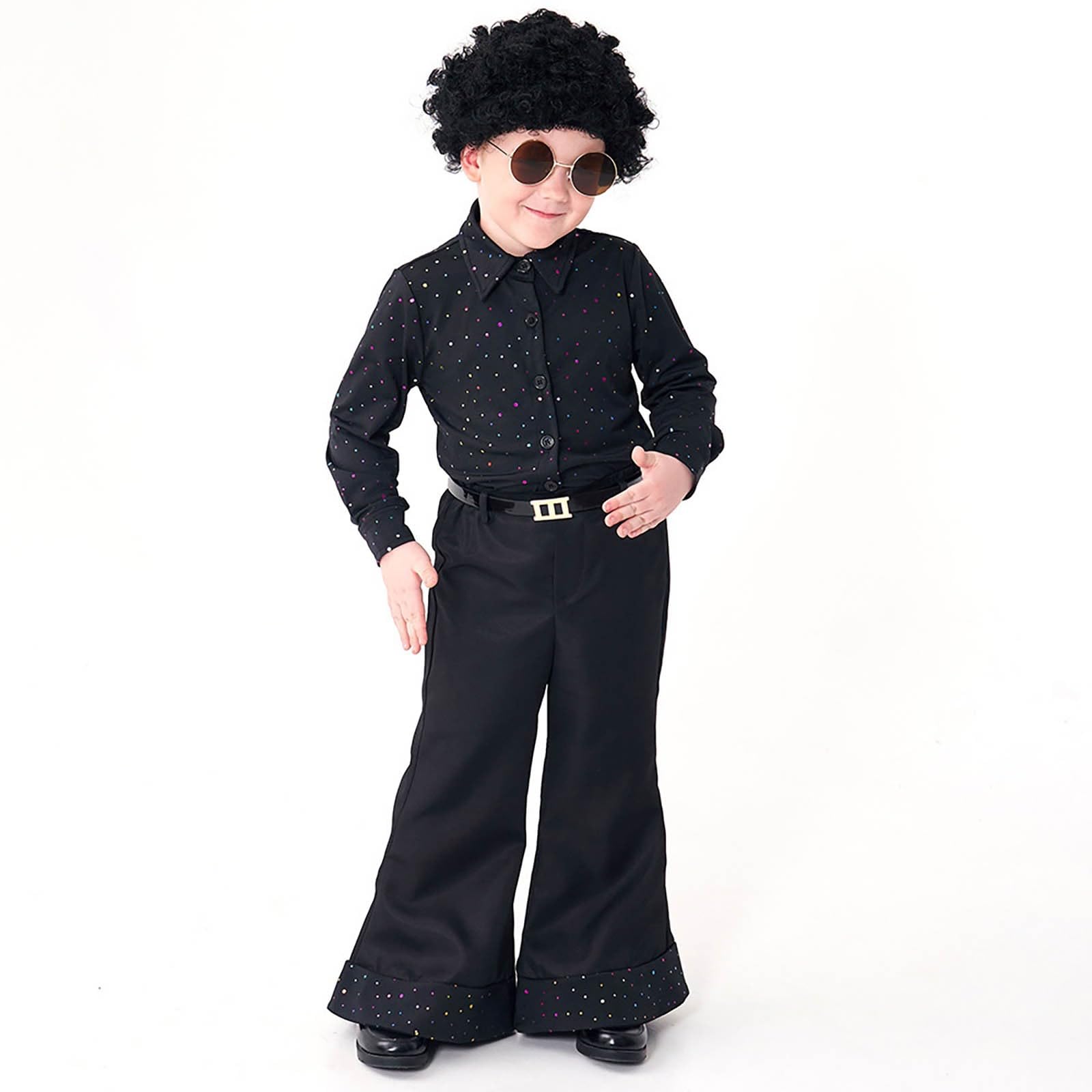 Faschingskostüme Kinder Jungen Disco Kostüm Glitzer 70Er Jahre Für Fasching Karneval Mottoparty Bühnenperformance Perfekt Für Kleine Tanzkönige Kinder Faschingskostüm Junge Karnevalskostüm