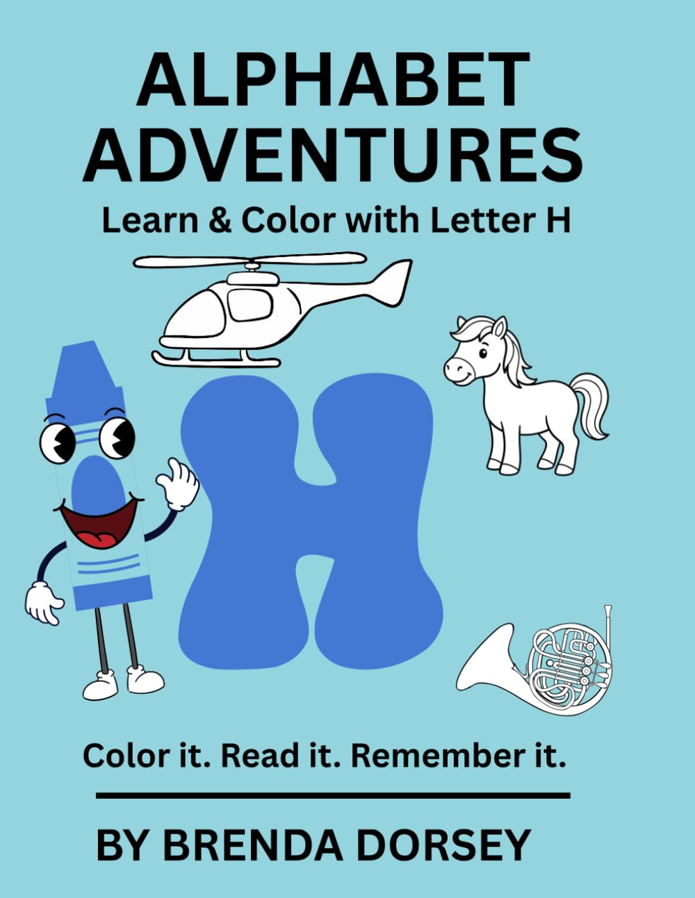 Alphabet Adventures: Learn & Color with Letter H