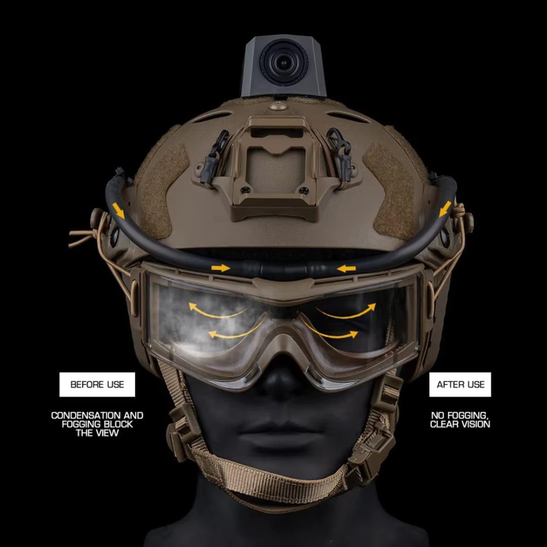 Sistema Antivaho Gafas Airsoft Gen2 Ventilador Anti Vaho USB C Bateria Recargable Autonomia Prolongada Potencia Ajustable