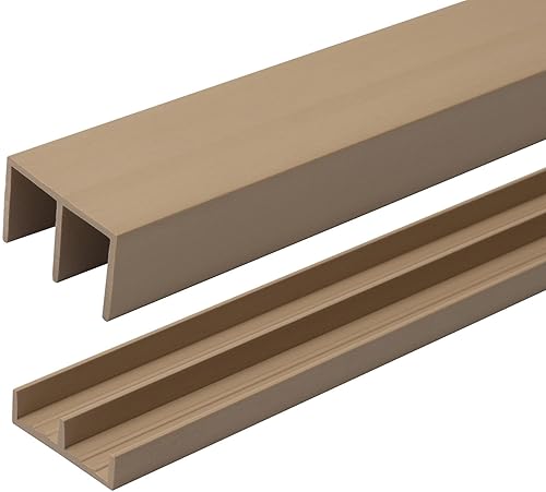 Miniatura 10 de OUTWATER Plastics - Juego de rieles para puertas correderas de plástico blanco de 36 pulgadas de largo para paneles de 12 pulgadas de grosor