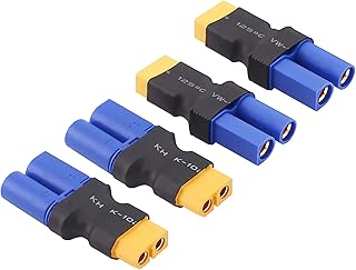 rflaueo 4pcs XT60 to EC5 Male Female RC Connector Adapter(E25-4)