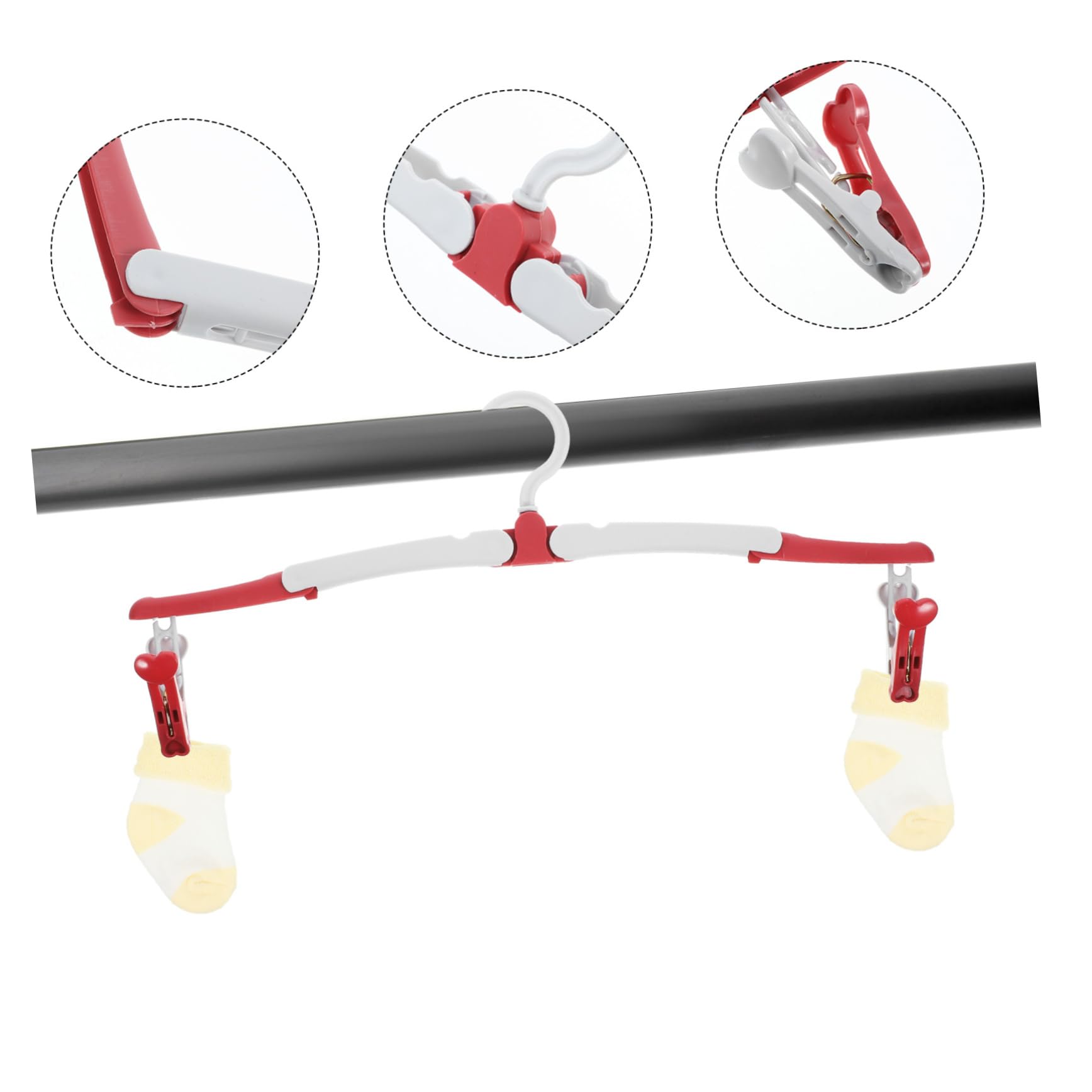 Gatuida 20pezzi Grucce Da Viaggio Pieghevoli Salvaspazio Con Ganci Rotanti Per Asciugare Vestiti Per Campeggio e Viaggi Portatili Realizzate Materiale Robusto
