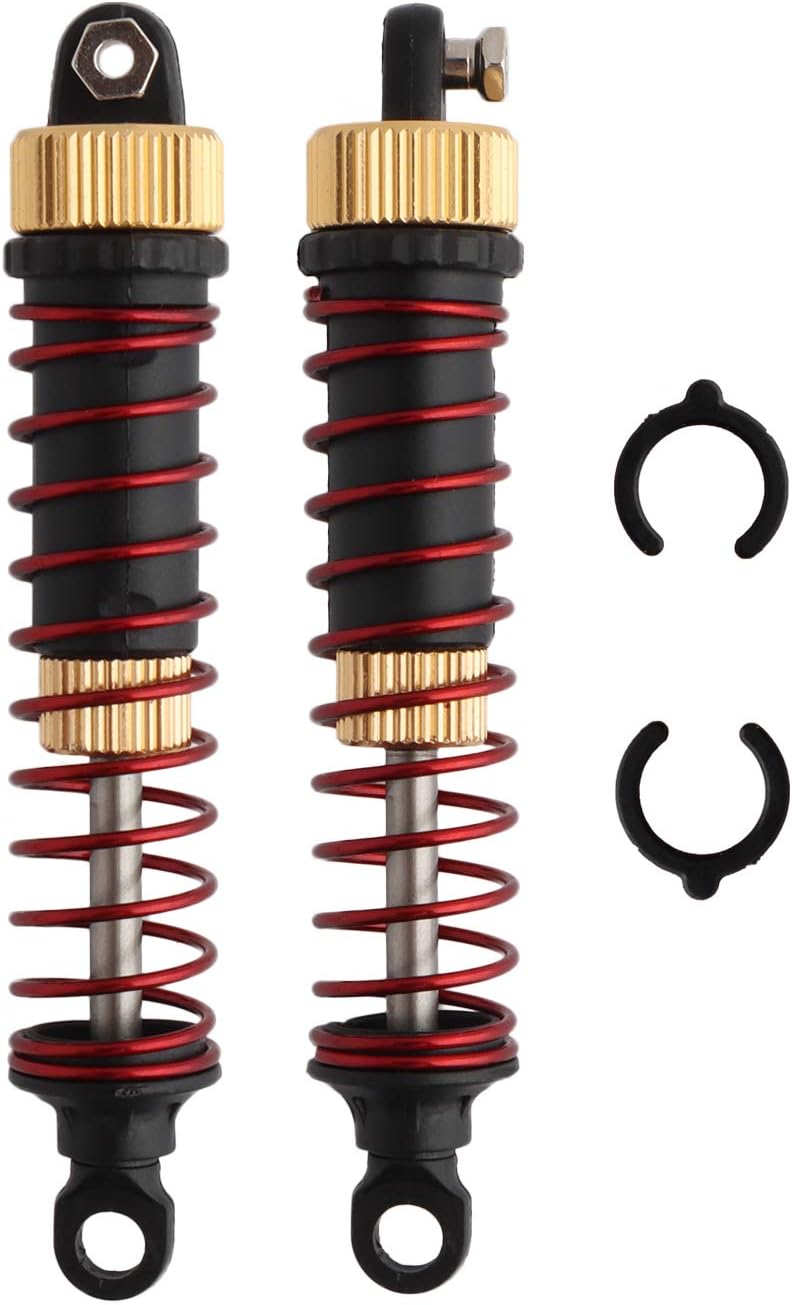 GDOOL 2 PCS Aluminum Alloy Shock Absorber Assembled Metal Oil Filled Shocks 9125 Upgrade Parts 25-ZJ03 LG-ZJ03 920-ZJ03 for 1:10 9125 9155 9156 RC Cars S920 S921 RC Trucks