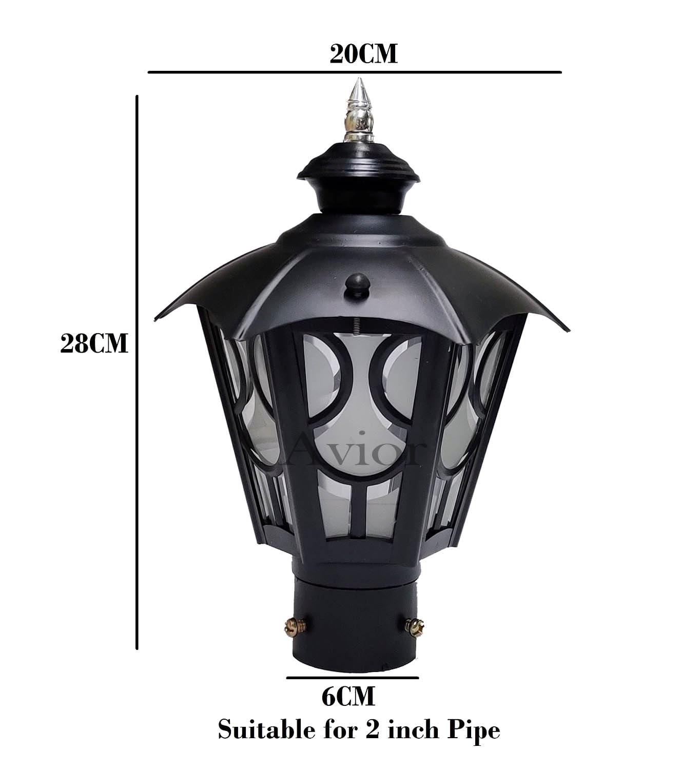 Lyse Decor Gate Lights for Outdoor Waterproof, Gate Lamps for Main Gate/Boundary, Outdoor Wall Lights, Main Gate Lights Pillar Waterproof (Pack of 2)