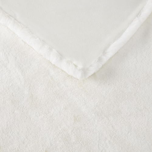 Miniatura 8 de Madison Park Manta reversible de piel sintética para invierno, funda cálida y mullida de primera calidad, textura de terciopelo suave y lujosa,