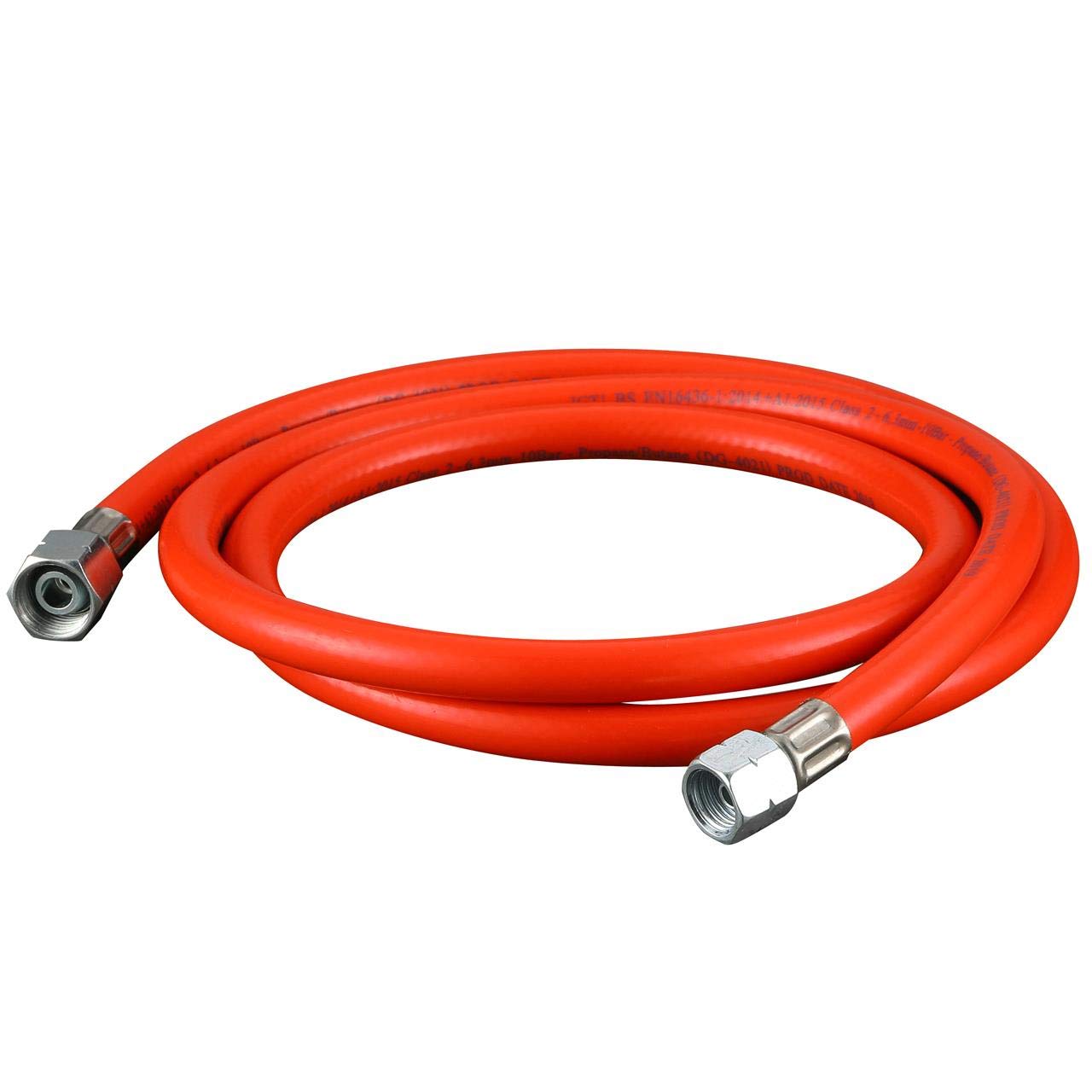 Generatore aria calda FUXTEC GH51 cannone a gas con adattore per bombole ITALIA riscaldatore, tubo di collegamento e riduttore di pressione potenza termica 50 kW, portata d'aria 650 m³/h