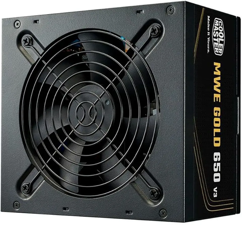 COOLER MASTER, FONTE COOLER MASTER ATX 3.1 650W MWE GOLD 650 V3 PFC ATIVO 80 PLUS GOLD COM CABO DE FORCA GARANTIA 5 ANOS