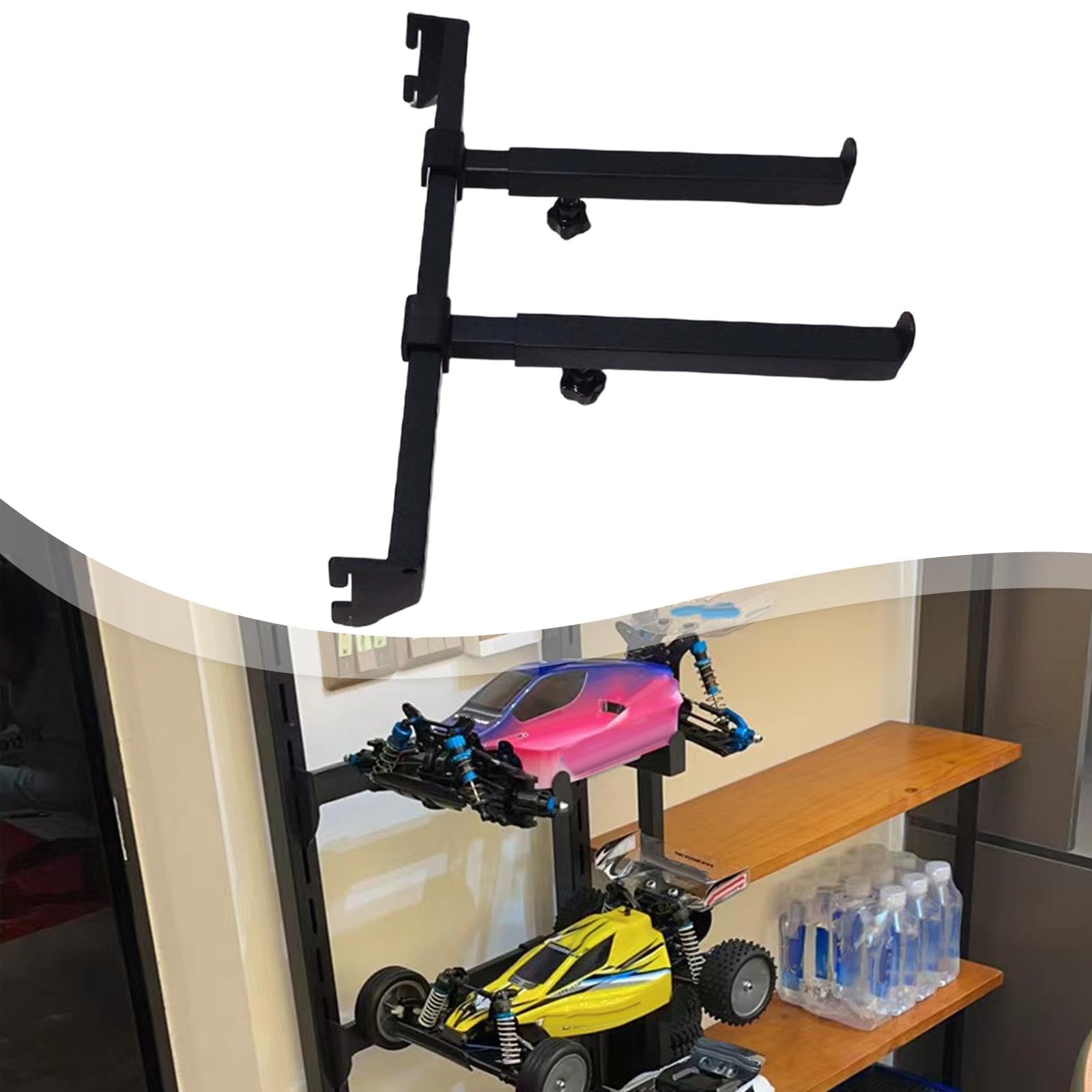 Qianly Soporte de Exhibición para Coches RC de Una Sola Capa, Multifuncional, Ajustable, con Estación de Trabajo Y Almacenamiento.