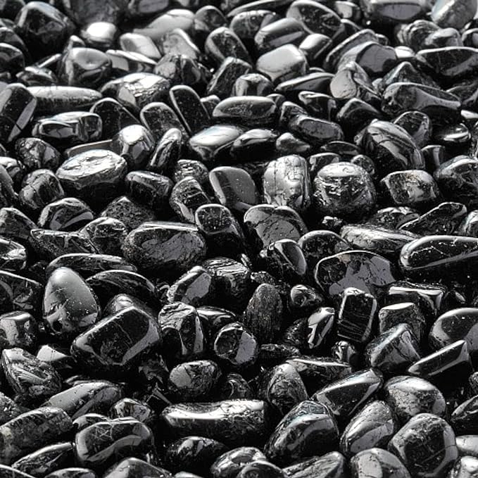 Image of Decorative Pebble Stones,For Garden /Lawn /Aquarium Decoration Glossy Stones For Home Decorative (4 Kg, Black)