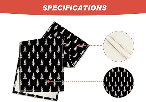 Miniatura 47 de Artoid Mode Red Xmas Tree Christmas Table Runner, Seasonal Winter Kitchen Dining Table Decoration for Home Party Decor 13x72 Inch