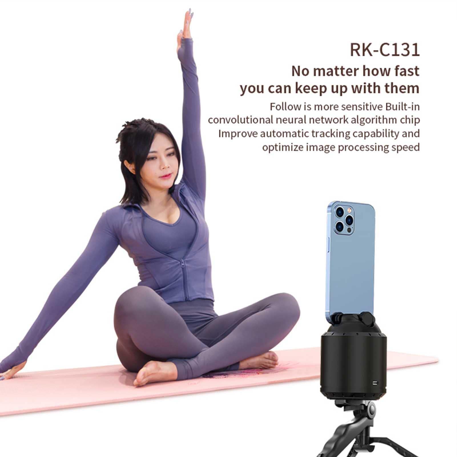 Treppiede Con Tracciamento Viso Automatico - 177.8 Cm, Telecomando, Controllo Gestuale, Per Live Streaming