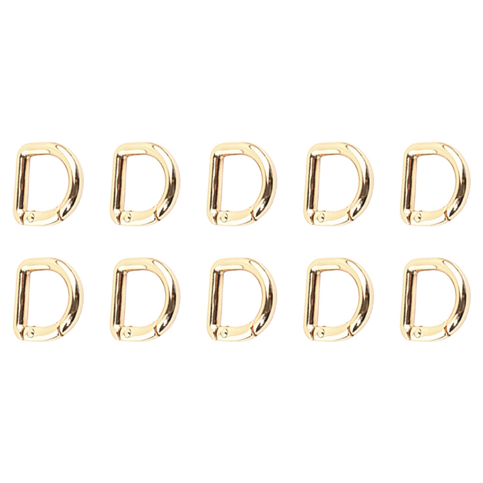 Limtula 10 Pcs D Rings Spring Hooks Keyring Clip Buckles Clasps Clamps Metal Keychain Clip Carabiner for Belt Backpacks