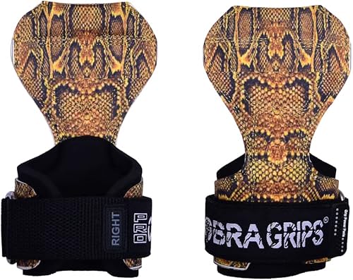Miniatura 10 de Guantes de levantamiento de pesas, correas de alta resistencia Cobra Grips PRO, alternativa a los ganchos de levantamiento para peso muerto, con