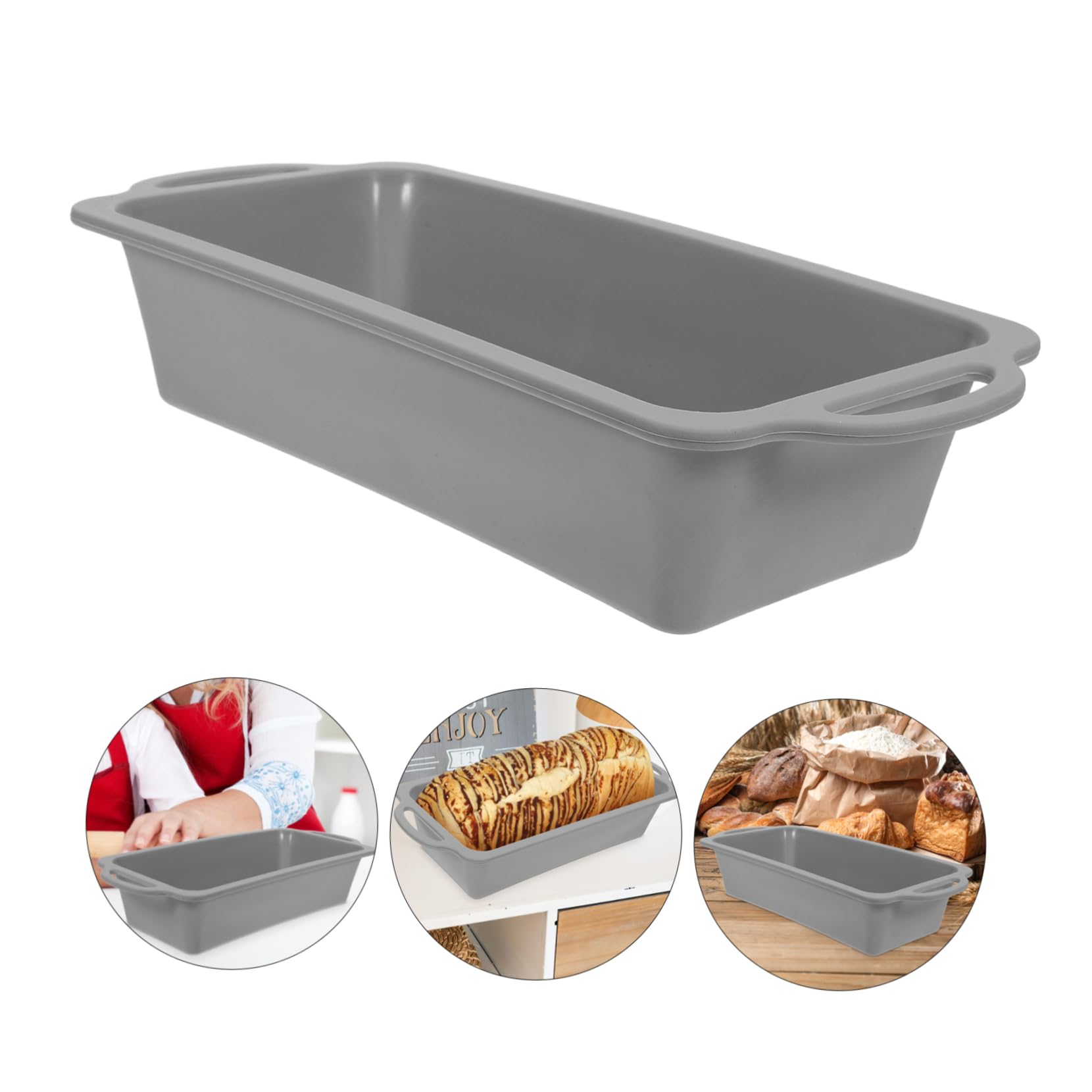 OUNONA Silicone Bread Loaf Mold Metal Reinforcement Nonstick Great for Toast Scones French Bread