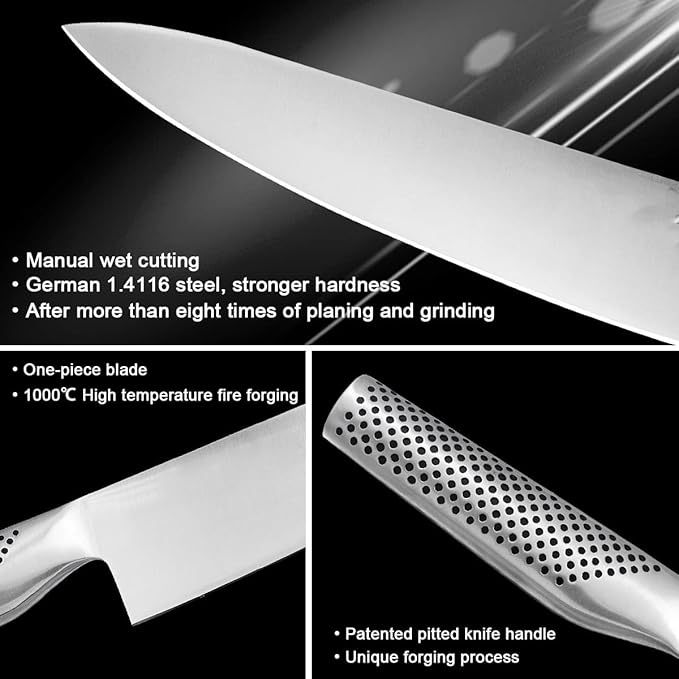 Set Cuchillos Cocina 3 Piezas Acero Inoxidable miniatura 7