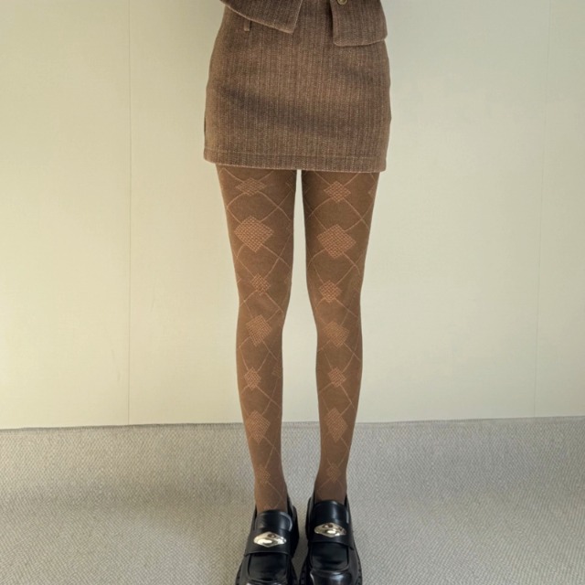 Damen Strumpfhose Mit Blockstreifen, Baumwolle, War Produktbild-Vorschau 11