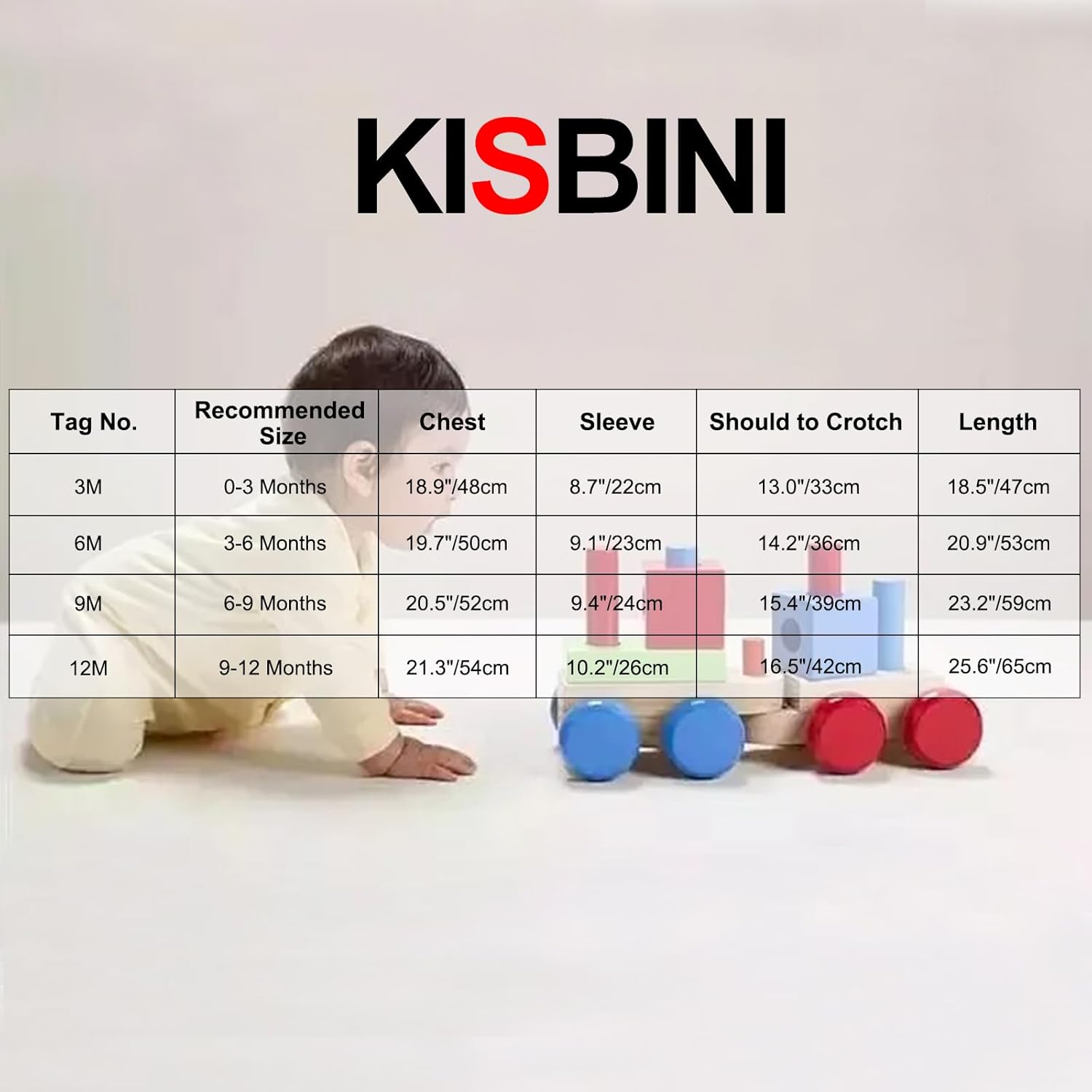 KISBINI Baby Kids Sleep and Play, Baby Cotton Pajamas with Mitten Cuffs, 2 Way Zipper Footed Sleeper Newborn-12 Months - Image 6