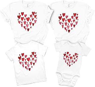 Love hearts matching Family Shirts/Valentine's days T shirt/First Valentine/Family love/Gift matching shirts for Valentines day