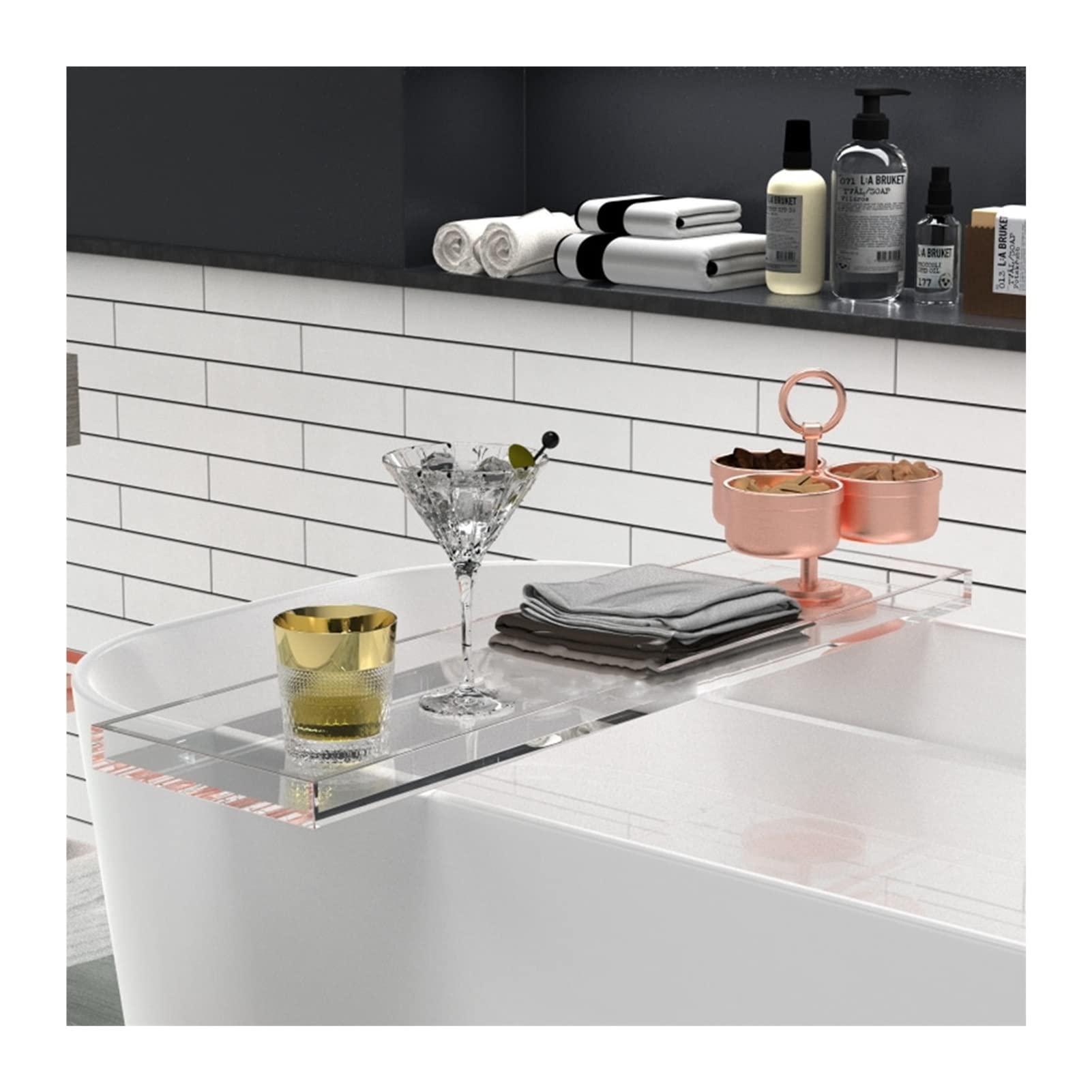 Plateau de baignoire en acrylique pour un bain relaxant et chic
