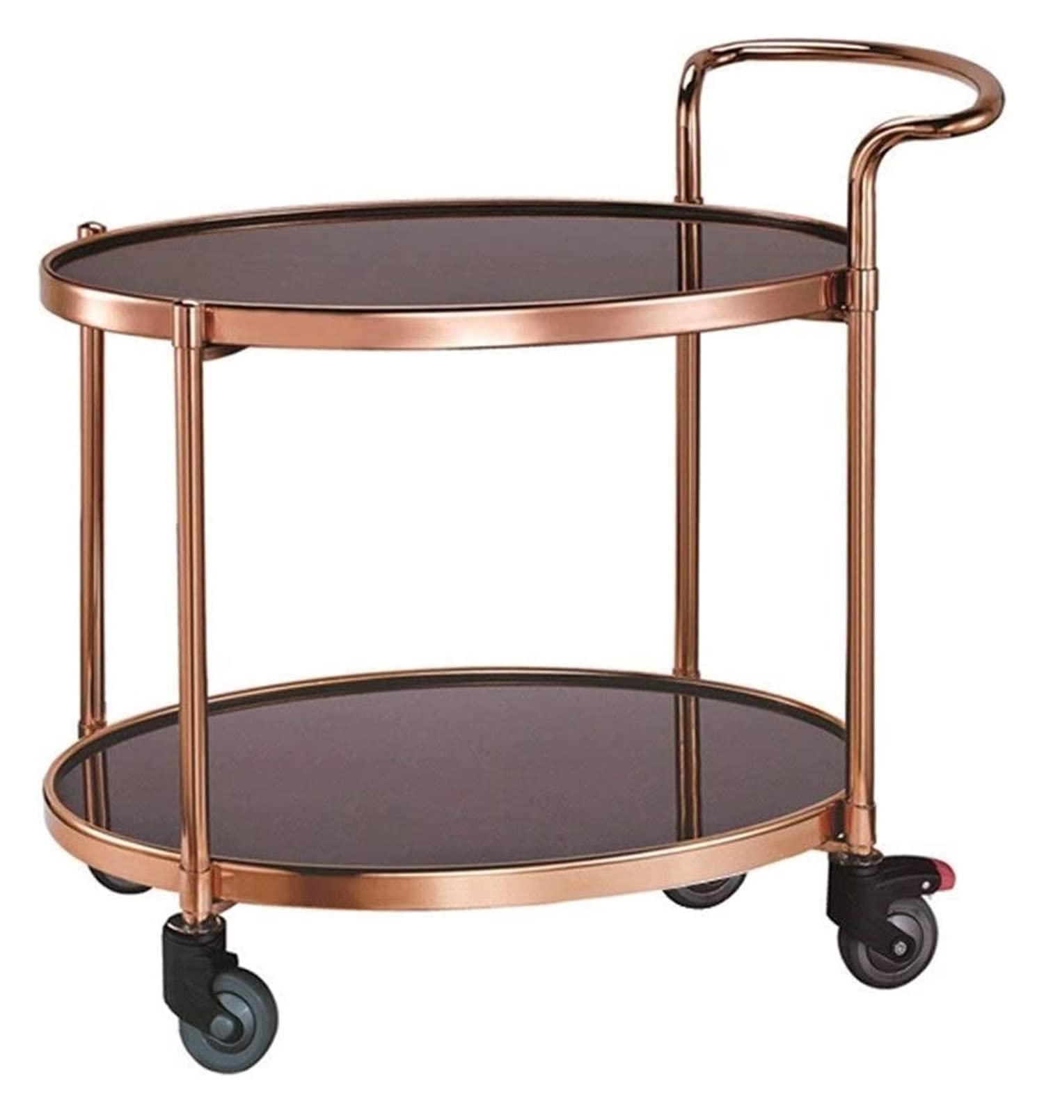 MFRELMNZG Bar Serving Cart for Hotel Luxury Restaurant, Round Drinks Trolley On Wheels, Serving Trolley for 5 Star Hotel and Club Side Wagon Bar Cart Serving Trolley Drinks