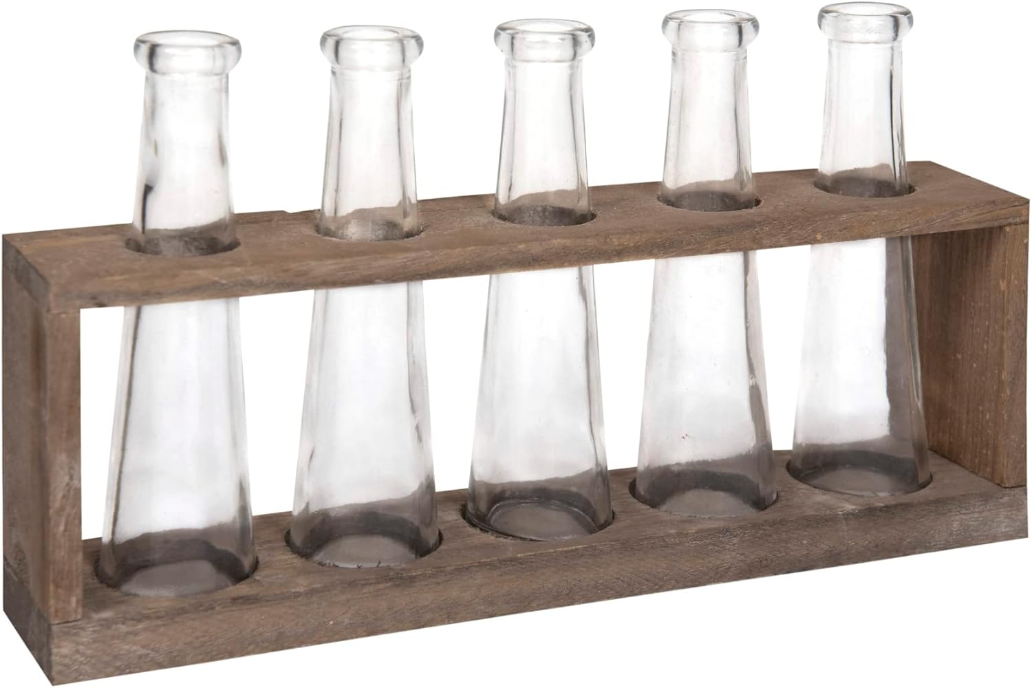 Creative CoOp Distressed Grey Vase Holder with Glass Vases Amazon.ca