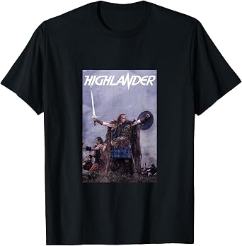 Highlander 1986 Connor MacLeod T-Shirt, Men, Black, Small