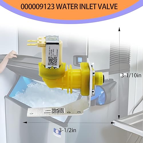 Miniatura 3 de Actualización 2025 000009123 000008483 33129026 IH9123 Ensamblaje de válvula de entrada de agua de máquina de hielo (OEM) 120V 60Hz 5W para piezas