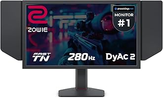 Zowie XL2546X+ 24.1 Fast TN 280Hz Gaming Monitor for Esports, Motion Clarity DyAc 2, 1080p, XL Setting to Share, S Switch, Shielding Hood, Industrial Grade Bearing Height Adjustment
