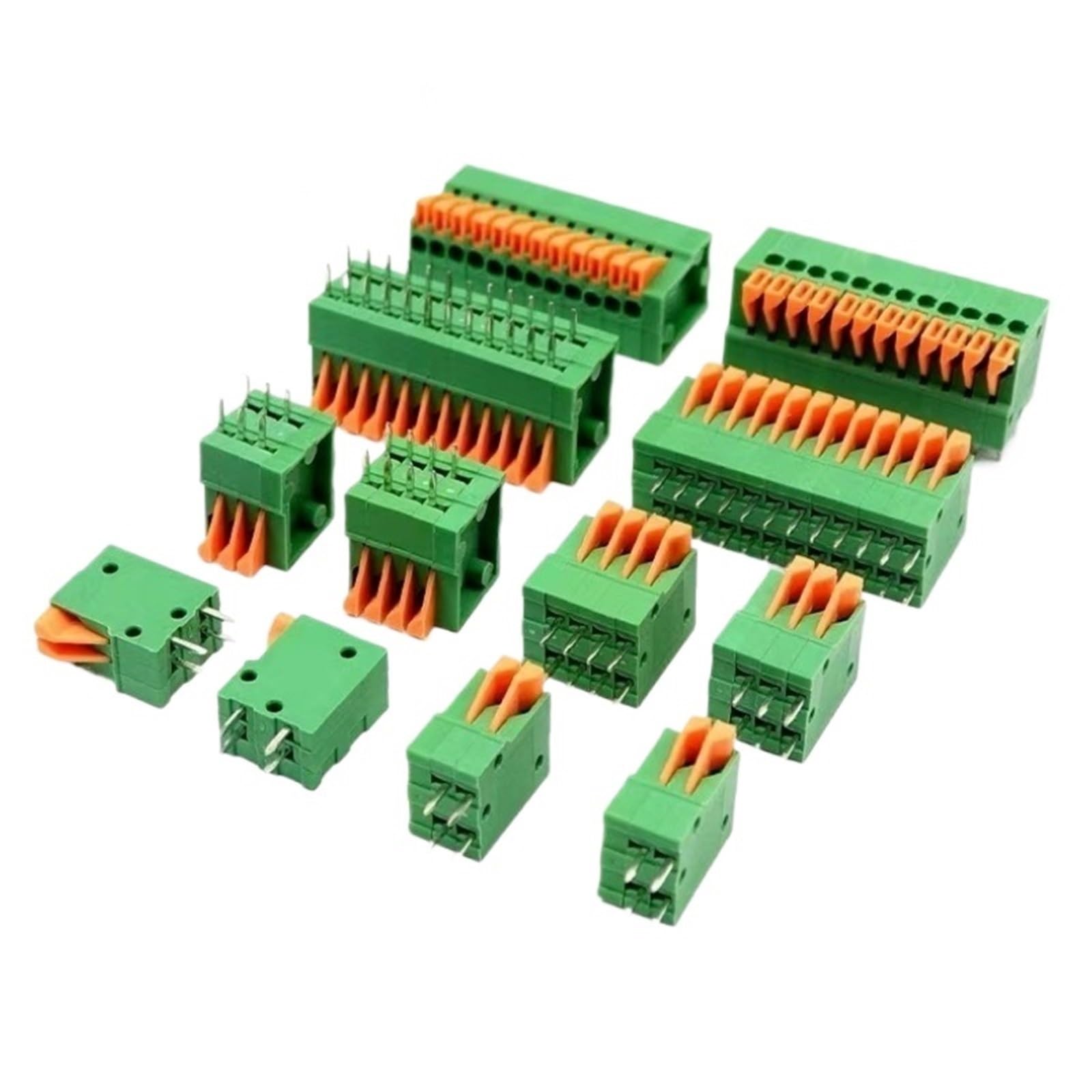 Blok zacisków bez śrub z wkładką sprężynową, skok 2,54 mm, KF141V KF141R, prosty/zakrzywiony, 5/10 szt. (KF141V, 50 szt., 4P)