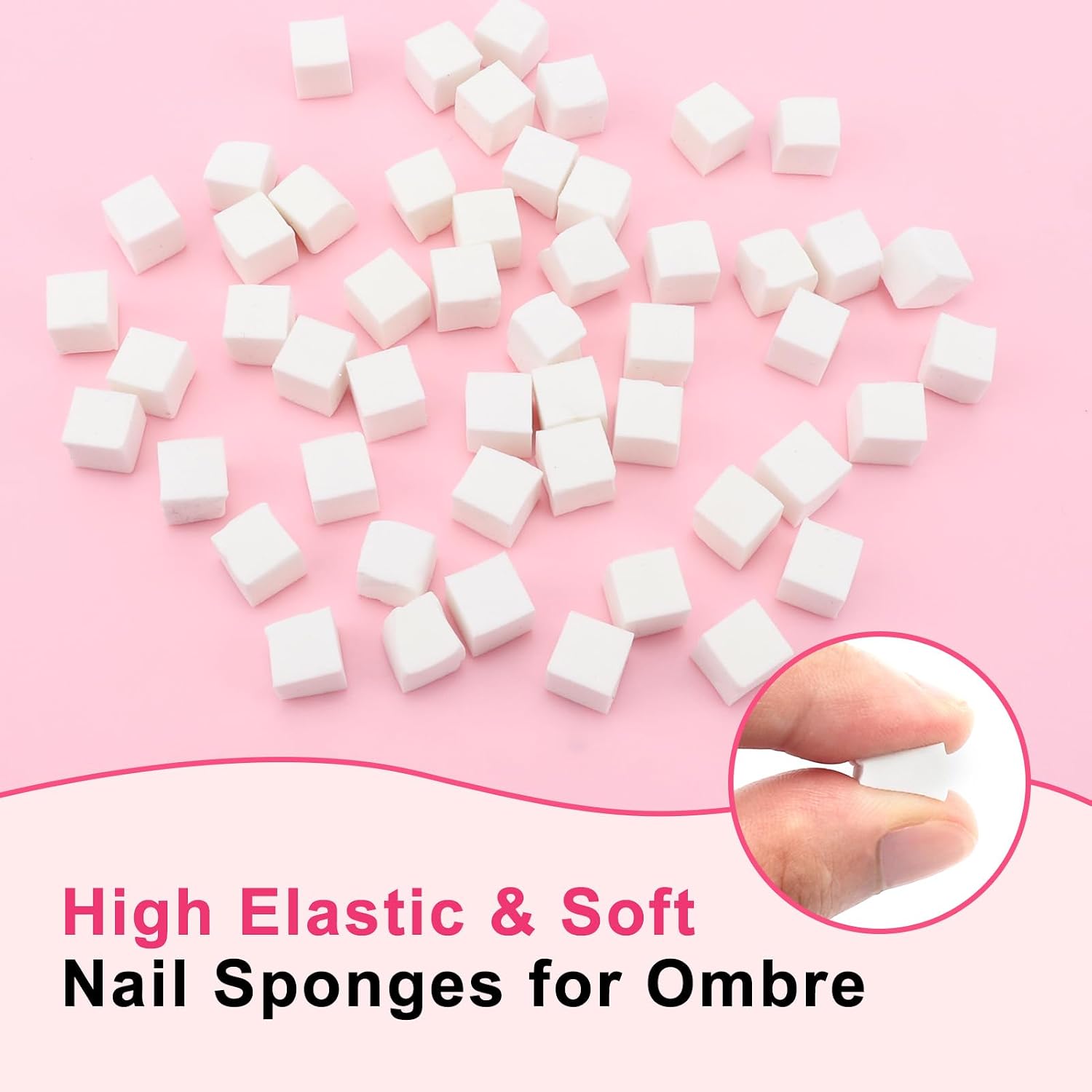 200Pcs Soft Nail Sponges for Ombre with 4 Claws Nail Sponge Metal Grabber Ombre Nail Brush Supplies Ombre Sponge for Nails Manicure Nails Art Tools Accessories