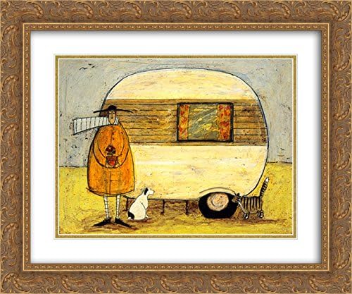 Home from Home 2X Matted 24x20 Gold Ornate Framed Art Print by Sam Toft