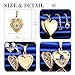 MicLee Collares Foto Mujer, Collar con Cadena Colgante Corazon Hueco con Brillante...